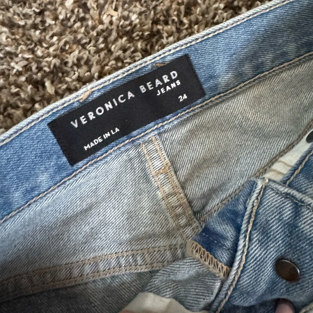 Veronica Beard Dylan full‎ length straight high rise jeans size 24 sunset pier